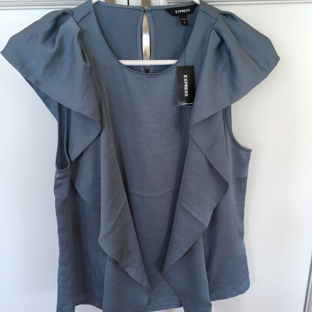 NEW Express Ruffled Top Blouse - Medium